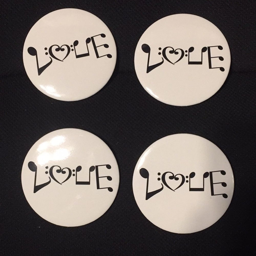 Lot of 4 music buttons PRICE FIRM